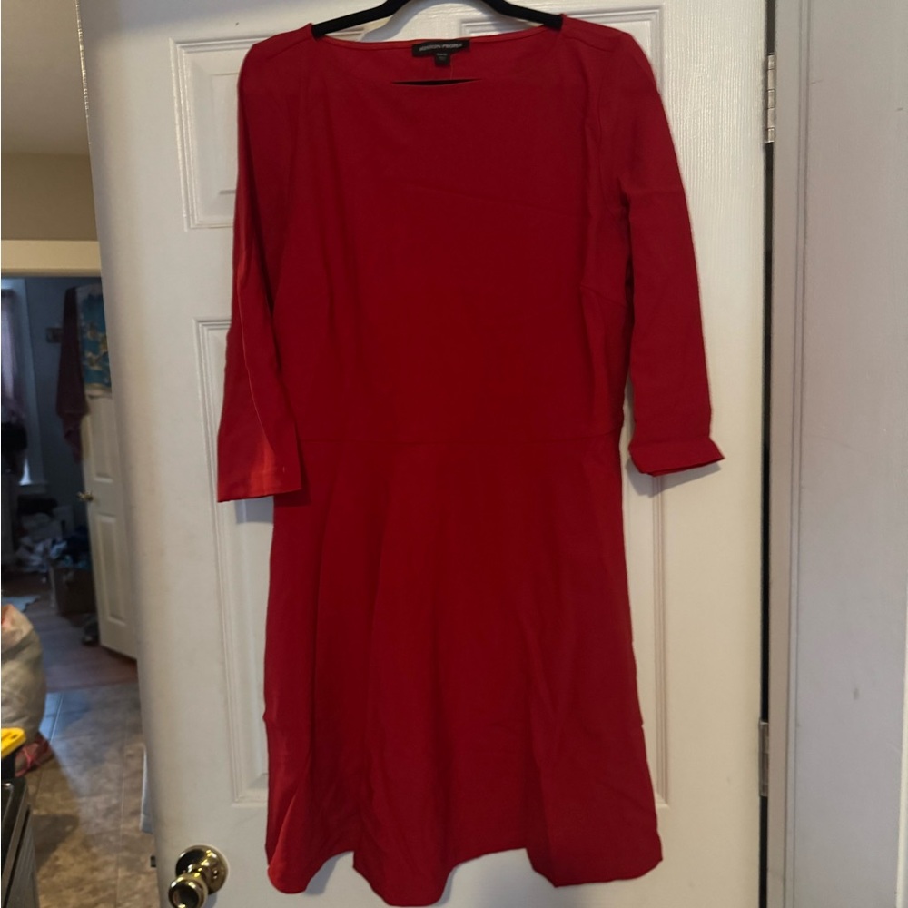 Boston Proper Vibrant Red Dress - Picture 2 of 4